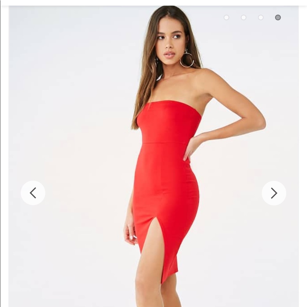 Forever 21 Red Bodycon Tube Dress
